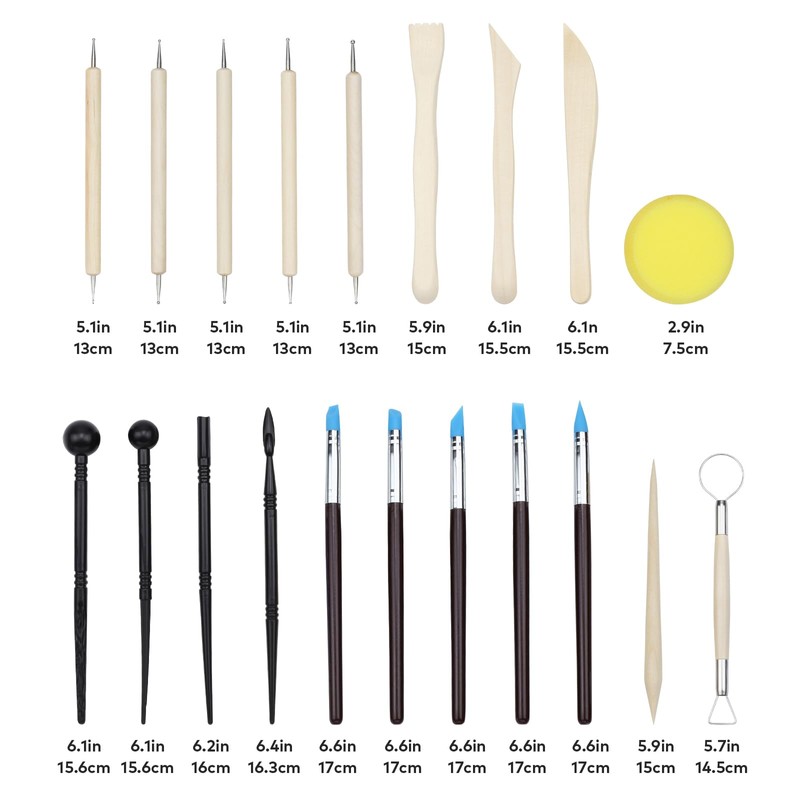 Ailahloe 48 Pieces Set of Pottery Tools Sculpting Tools Clay