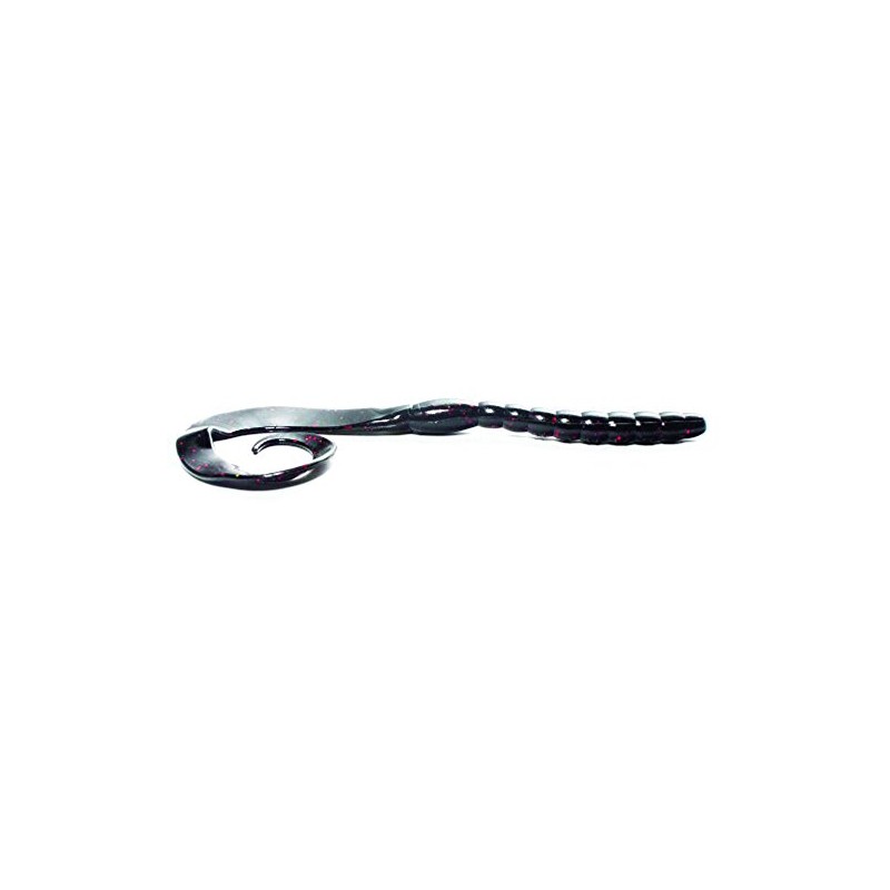 Gene Larew 8RTW-11 Lombriz Ribbontail 8", Black Neon