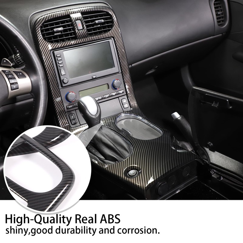 PIUGILH Car Console Gear Shift Panel Trim Cover for Corvette