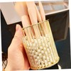 Operitacx 2pcs Gold Round Pen Holder Iron Craft Desktop Makeup