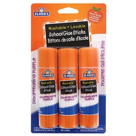 Elmer's Disappearing Purple School Glue Stick, 20G, 0.7-Ounce Each, 3-Pack (61666Q)