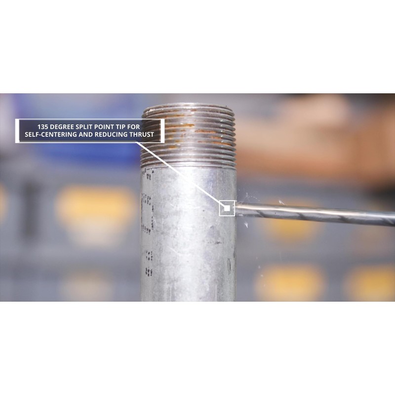 Drill America 1-3/8" Reduced Shank High Speed Steel Black &