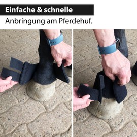 Bell Boots for Horses, Ponies, Warmblood, Coldblood, Thoroughbred, Black, Neoprene Jumping Bells S-XL, Hoof Protection for Riding, Jumping, Terrain, Willow (S (Black))