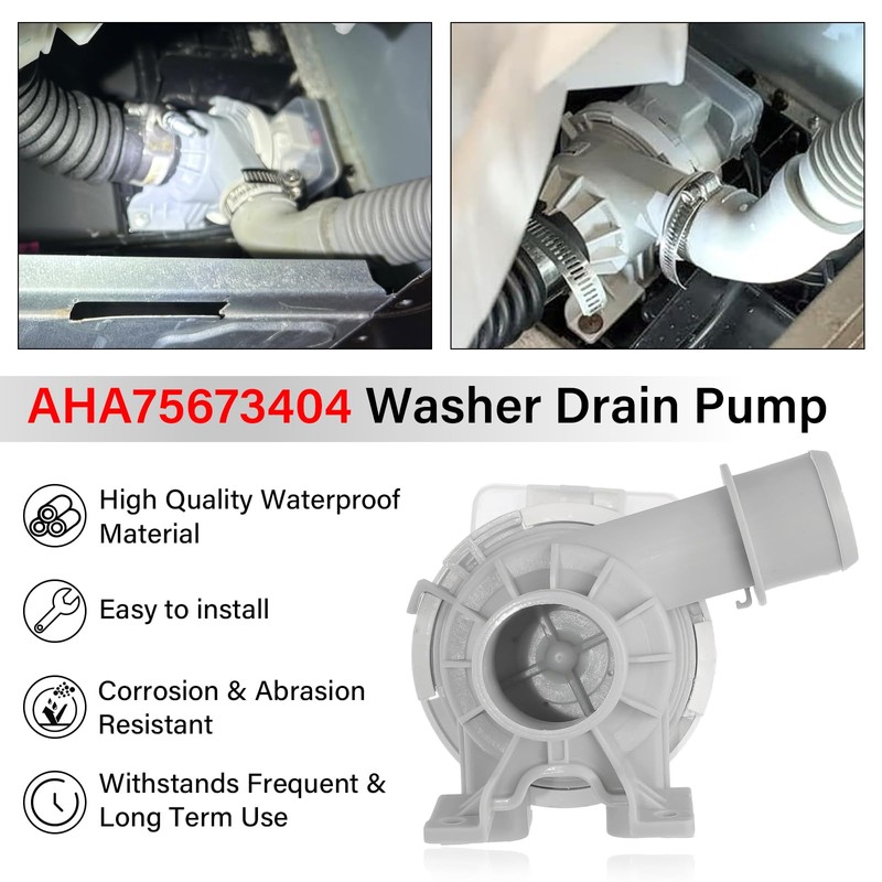 2025 Upgraded AHA75673404 Washer Drain Pump Assembly Fit for LG