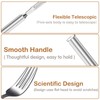 2 Pcs Exquisite Retractable Fork Spoon Stainless Steel Extendable Fork,