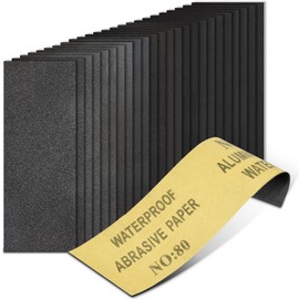 20PCS Sand Paper 80 Grit Sandpaper Sheets, 9 x 3.6 Inch Wet Dry Sandpaper Sheets, Sand Paper for Metal, Wood Furniture, Automotive and Crafts