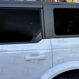 Decal Concepts American Flag Rear Corner Window Accent Decal (Fits Bronco 4 Door 2021-2025) (Flat Black)