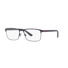 Unknown Ph1190 - Marcos rectangulares para gafas graduadas para hombre, Lente azul marina mate., 56 mm