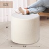 KKdema Round Pouf Ottoman and Foot Rest, Soft Boucle Footstool