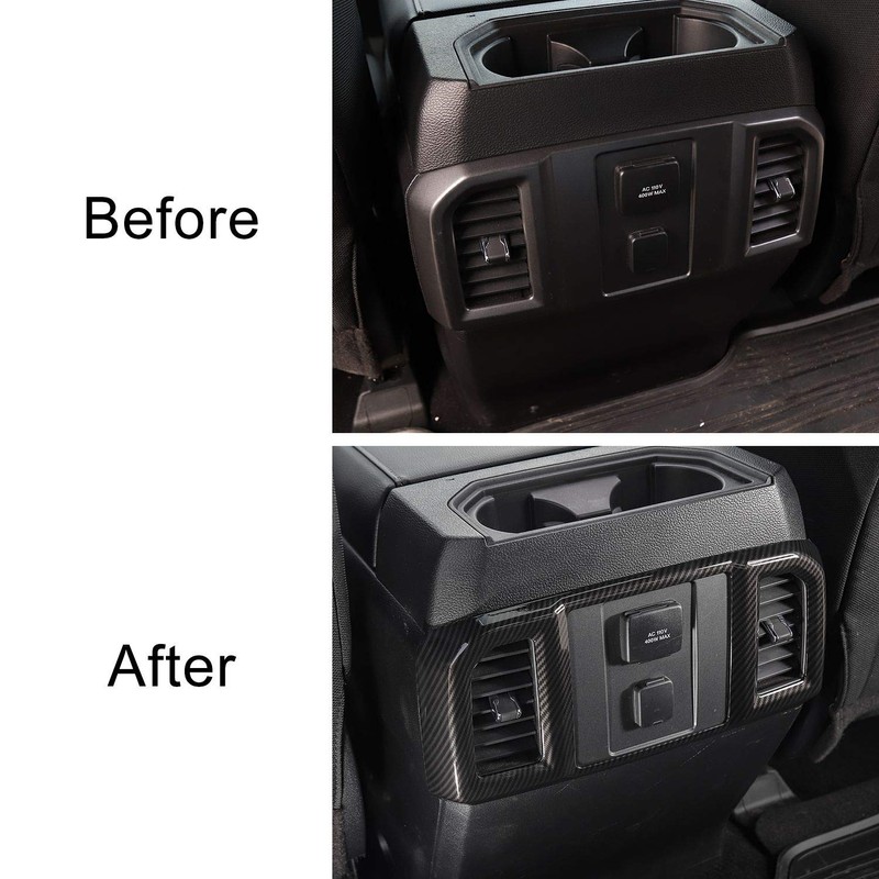 Voodonala for F150 ABS Carbon Fiber Rear Air Conditioning Vent