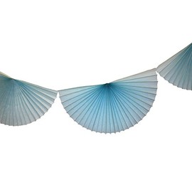 3-Pack 7 Foot Tissue Paper Bunting Garland Party Decoration (Light Blue)