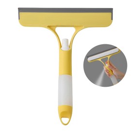 Glass Squeegee, Bring Your Sprayer Pot, Hook Design, Removes Dirt, Daily Clean, Multifunctional, Save Time and Labor, For Cleaning, Suitable for Windows, Mirrors, Walls, Bathrooms, etc. (Yellow)
