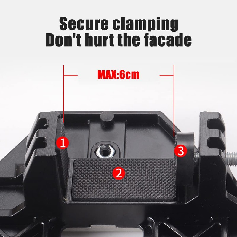 Aluminum Door Hinge Template Jig - Precise Woodworking Slotting Locator,