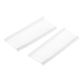 MECCANIXITY 3000pcs Standard Tagging Gun Fasteners 1.7x0.3 Inch Plastic Tags Clothing Tag Transparent 35mm/1.4inch Tags Barbs Attachments for All Standard Price Tag Gun