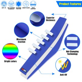 MCHMFG Motorcycle Universal Seat Cover Non-Slip Rubber Striped Gripper Soft Stamp for CRF WR WRF RMZ YZF SXF EXC EXC XC SX CR KLX Dirt Pit Bike Motocross Off Road Motorbike (Blue)