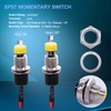 Twidec/12PCS 3V-6V-12V-24V-250V Momentary Push Button Switch 2 Pins ON/Off SPST