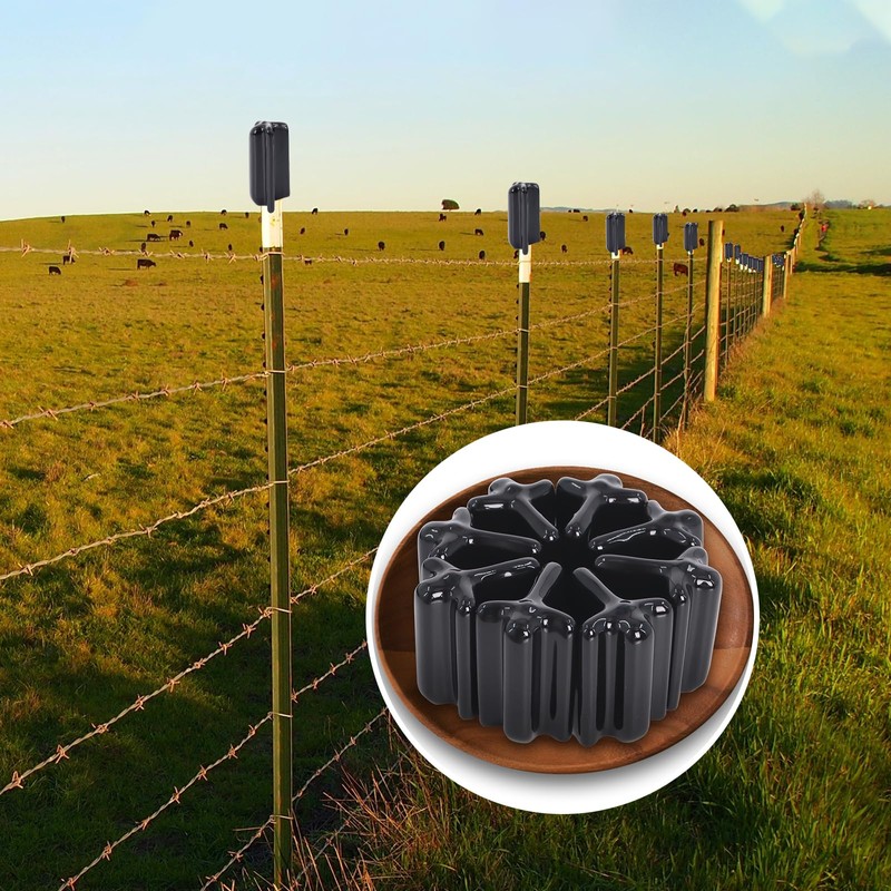 50 Pcs Safe T Post Caps, Vinyl T Post Topper