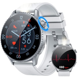 Men's Smartwatch with Bluetooth Phone Function Fitness Watch: 1.56 Inch AMOLED Smart Watch ECG + HRV Sports Watch with 24H Heart Rate Blood Pressure Fitness Tracker IP67 Waterproof Compatible iOS