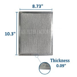 Air Filter Factory Replacement For WP4341977 Whirlpool 8.75 x 10.5 x 0.9 Inches Range Hood Filter Aluminum Mesh Grease 12-Layer Vent Hood Filter 2-Pack