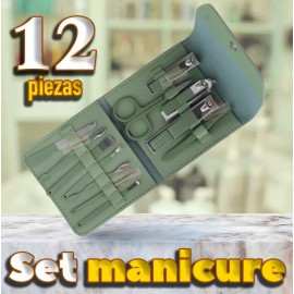 Y-512 Set 12 Pcs Manicura Pedicura Profesional Belleza Estuche Y-5