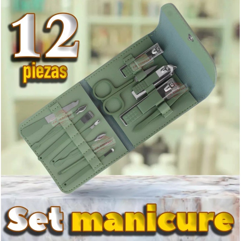 Y-512 Set 12 Pcs Manicura Pedicura Profesional Belleza Estuche Y-5