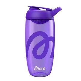 MORE Premium Shaker, 700 ml, Purple, Integrated Mixing Strainer & Carry Loop, Silent, with High-Quality Ecozen Plastic