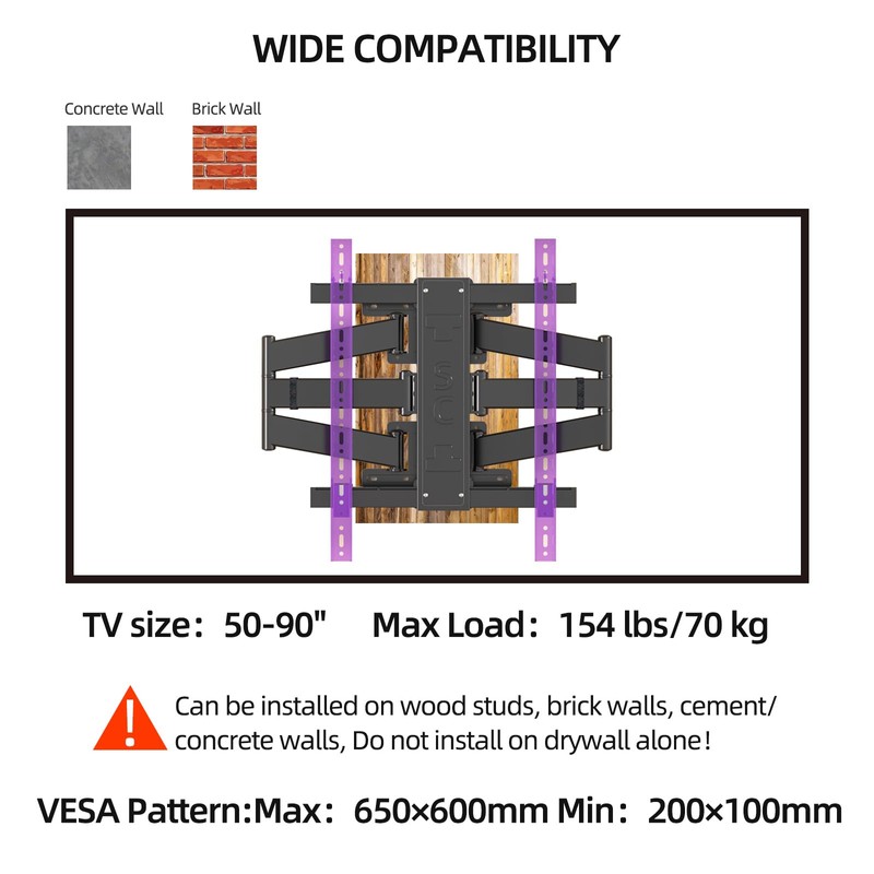 Corner TV Wall Mount for 65 75 77 85 86