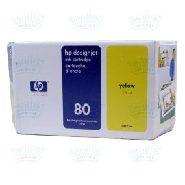 HP Genuine HP 80 Yellow 175mL Ink Cartridge C4874A DesignJet 1055cm 1000 1050C