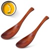 Wooden Soup Spoon 2pcs, Japanese Ramen Soup Spoons 6.1 inches