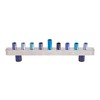 Yair Emanuel Anodized and Hammered Strip Menorah - Blue