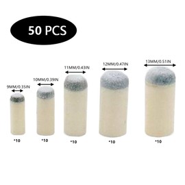 OHAOLYLE 50 Pcs Pool Cue Tips Billiard Cue Tips Pool Stick Tips Push-in Snooker Cue Tip Slip On Accessories for Cue Tips Replacements