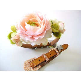 House of FurBaby Wedding Flower Dog Collar | Blush Wedding | Flower Dog Collar | XS S M L (L 13-16.5" Neck)