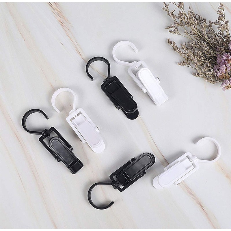 Super Strong Swivel Hanging Hooks - Laundry & Curtain Clips,
