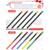 Colour-Changing Mood Pencil with Rubber, Black Changes to Colours, Wooden