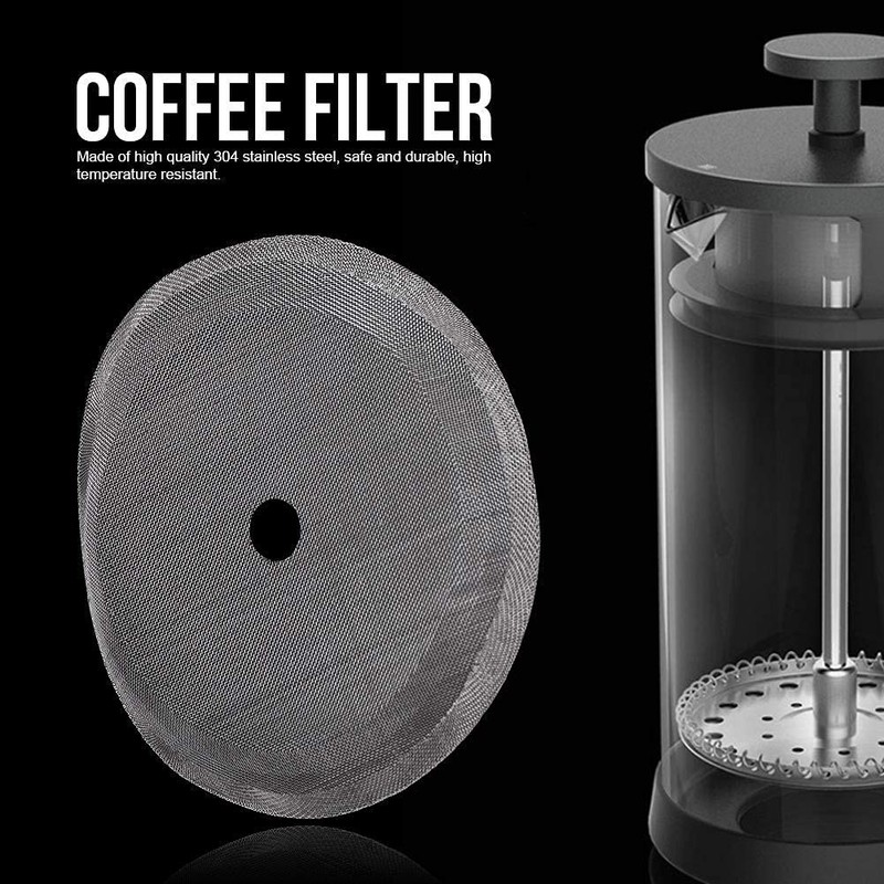 5Pcs Universal Coffee Filter 304 Stainless Steel French Press Filter