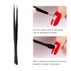 2 PCS Nail Art Tweezers, Straight and Curved Tip Picker