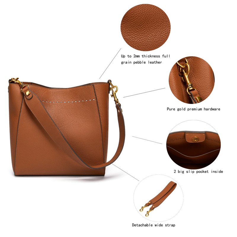 DORIS & JACKY - Bolso de mano de piel para