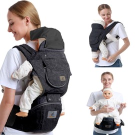 Wenbones Adapt Baby Carrier for Newborns from Birth, 3 Positions, SoftTouch Cotton, Ergonomic Baby Belly Carrier, Back Carrier, Baby Carrier, Easy to Put on, Ideal for Hands-Free Parenting