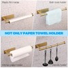 Paper Towel Holder Under Cabinet, Self Adhesive and Drilling Paper