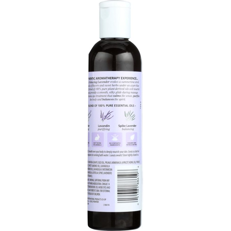 Aura Cacia Lavender Harvest Aromatherapy Body and Massage Oil, 8