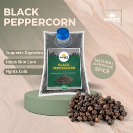 Whole Black Peppercorns PREMIUM (250g) | Delicious Flavour | Pure & Natural | Vegan | Gluten-Free by Nature's Horizon® (250, Grams)
