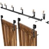 CCJH 12FT Ceiling Mount Sliding Barn Door Hardware Kit Low