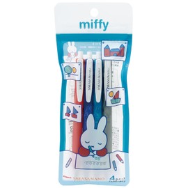 BS Miffy Gel Ballpoint Pen, Sarasano, Set of 4 Colors, 0.3 mm, Notebook, EB327A