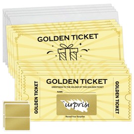 Golden Ticket Scratch Off Cards Make Your Own Golden Ticket Scratch Off Tickets - Gold Ticket Cards Party Favors Note Cards with Scratch Off Stickers (4)