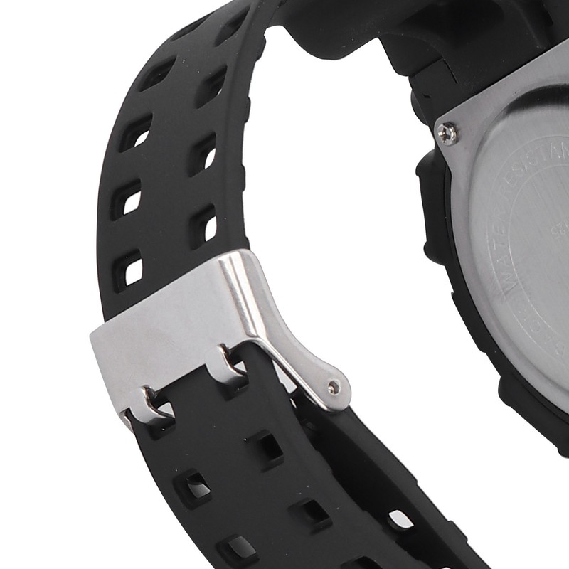 Students Electronic Watch Waterproof EL Light Dual Time Modes Digital