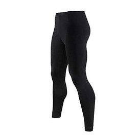 9M Mens Ultra Soft Thermal Underwear Leggings Bottoms - Compression Pants with Fleece Lined, Black, Medium
