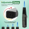 Solar Beam Butane Torch Lighter - Windproof, Adjustable Flame, Refillable,