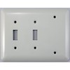 Classic Accents Mulberry White Princess Wall Plates - (3 Gang
