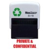 Private and Confidential Stamp – Self Inking Red Stamper – 24 x 7mm