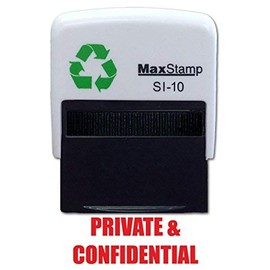 Private and Confidential Stamp – Self Inking Red Stamper – 24 x 7mm